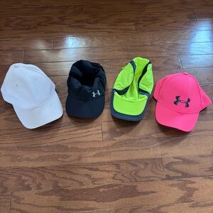 Lululemon Under Armour Brooks Hat Lot OS Athletic Running Caps Bundle